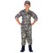 Unisex US Army Uniform Costume with Camo Shirt Pants and Matching Hat for Halloween